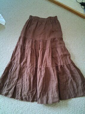 Linen tiered skirt by designer brian bailey canada